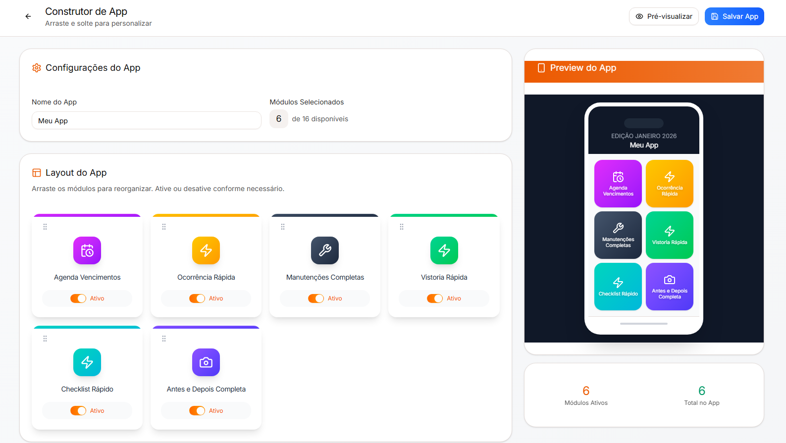 Construtor de App