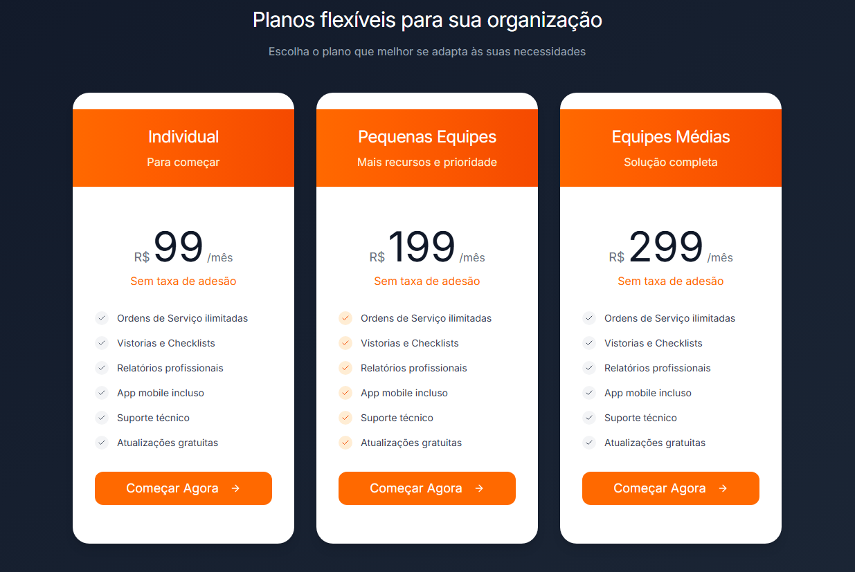 Tabela de Preços